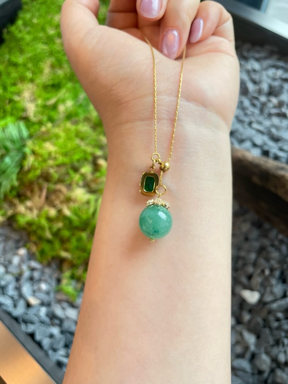 African emerald bracelet
