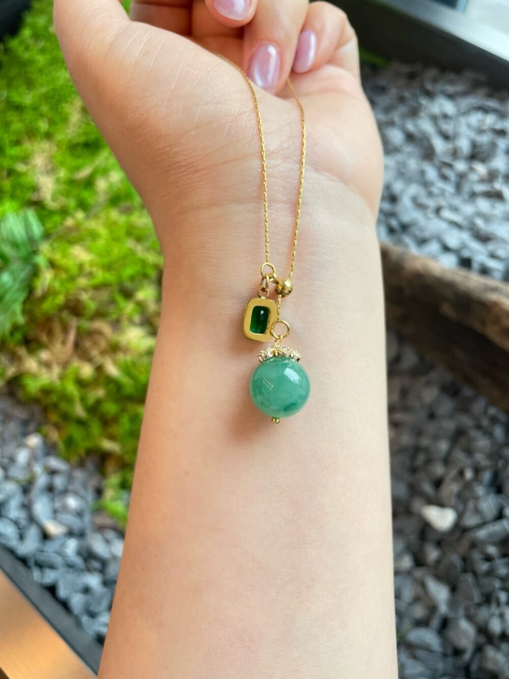 African emerald bracelet