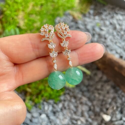 African emerald earrings